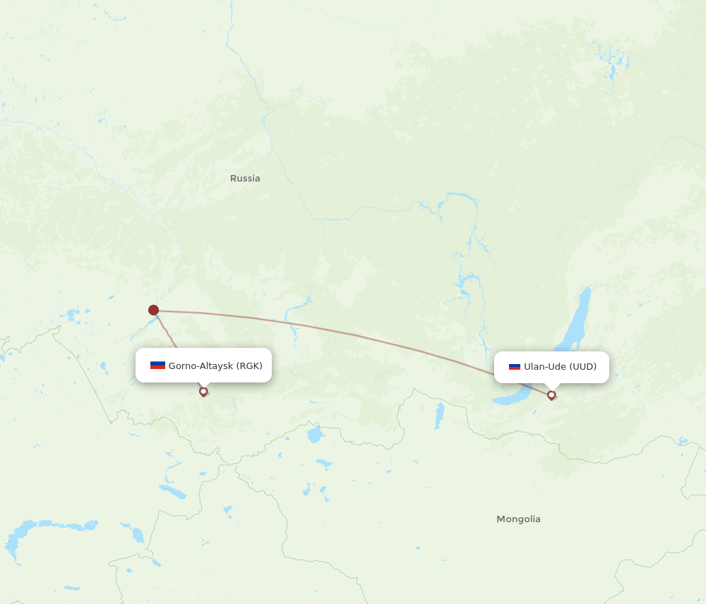 UUD-RGK flight routes