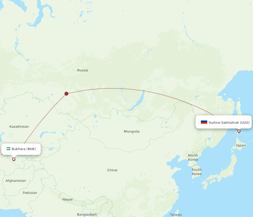 UUS-BHK flight routes