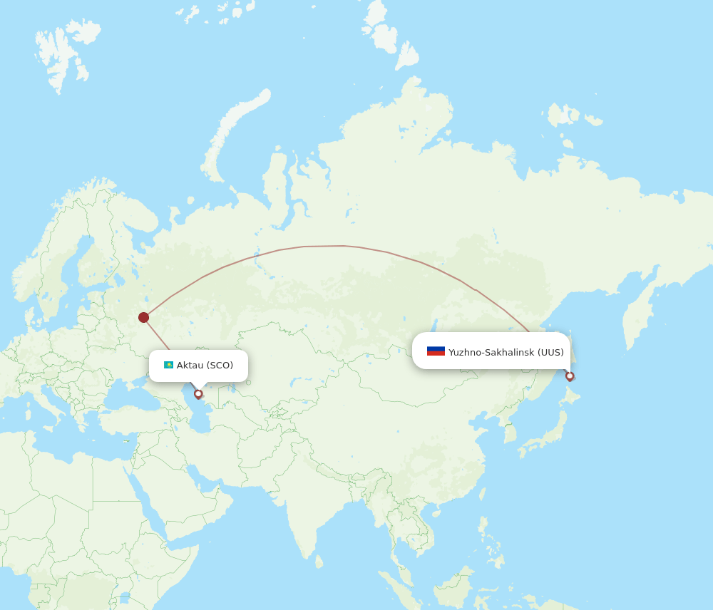UUS-SCO flight routes