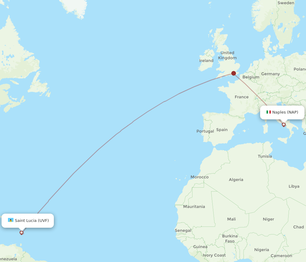 UVF-NAP flight routes