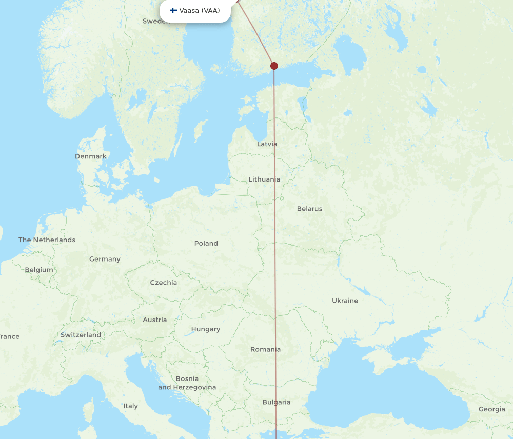 HER to VAA flights and routes map