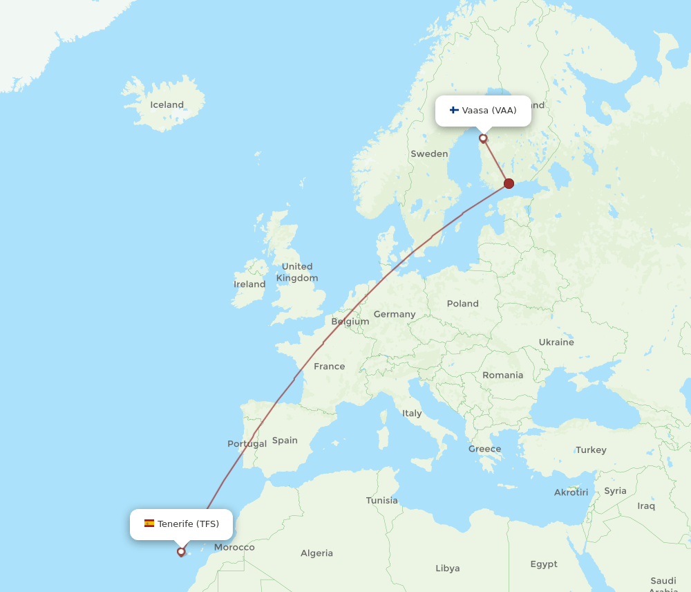 VAA-TFS flight routes