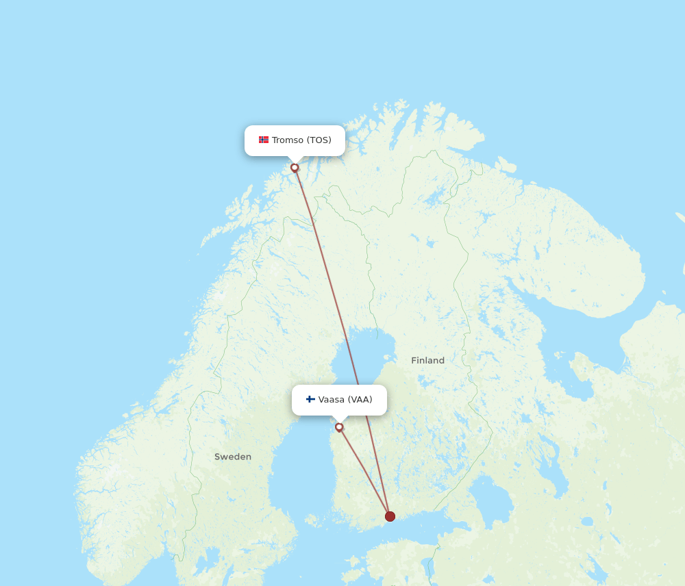 VAA-TOS flight routes