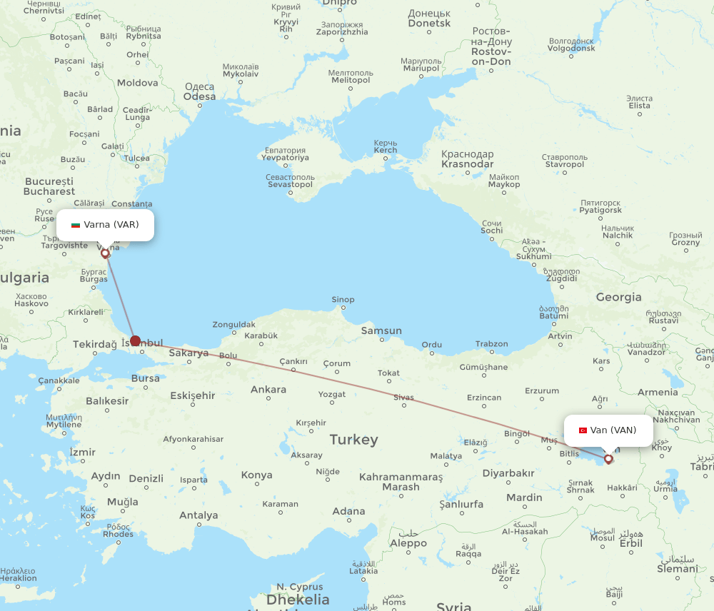 VAN-VAR flight routes