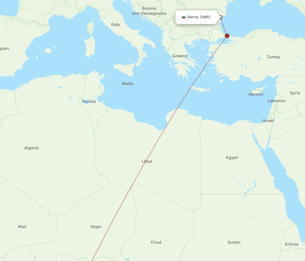 VAR-ABV flight routes