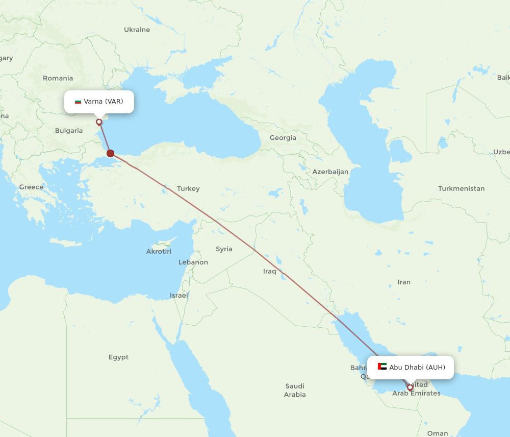 VAR-AUH flight routes