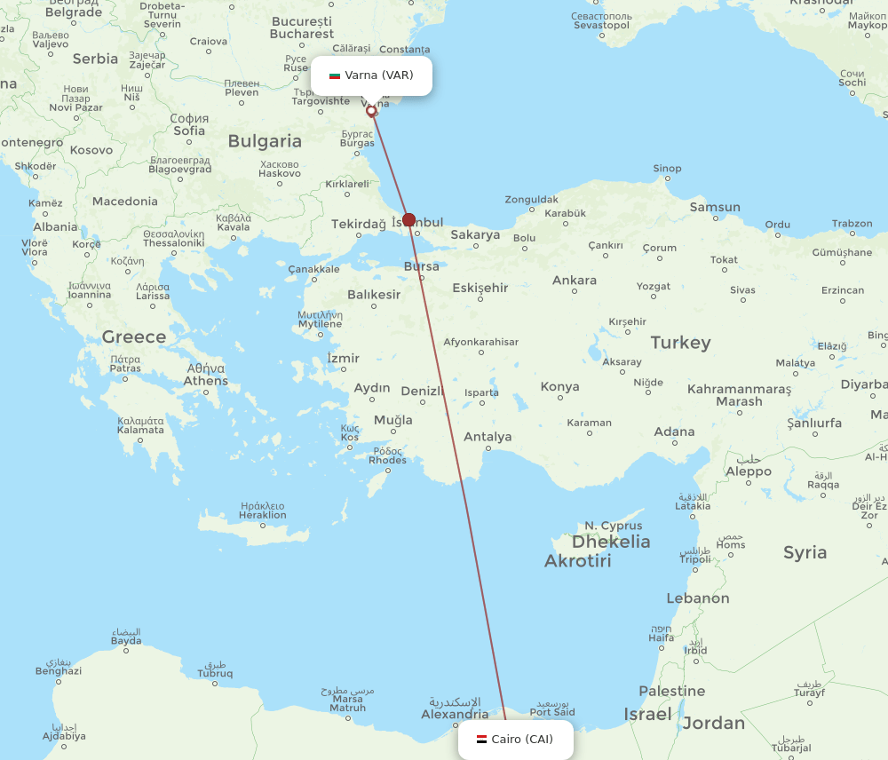 VAR-CAI flight routes