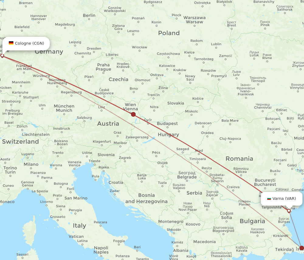 VAR-CGN flight routes