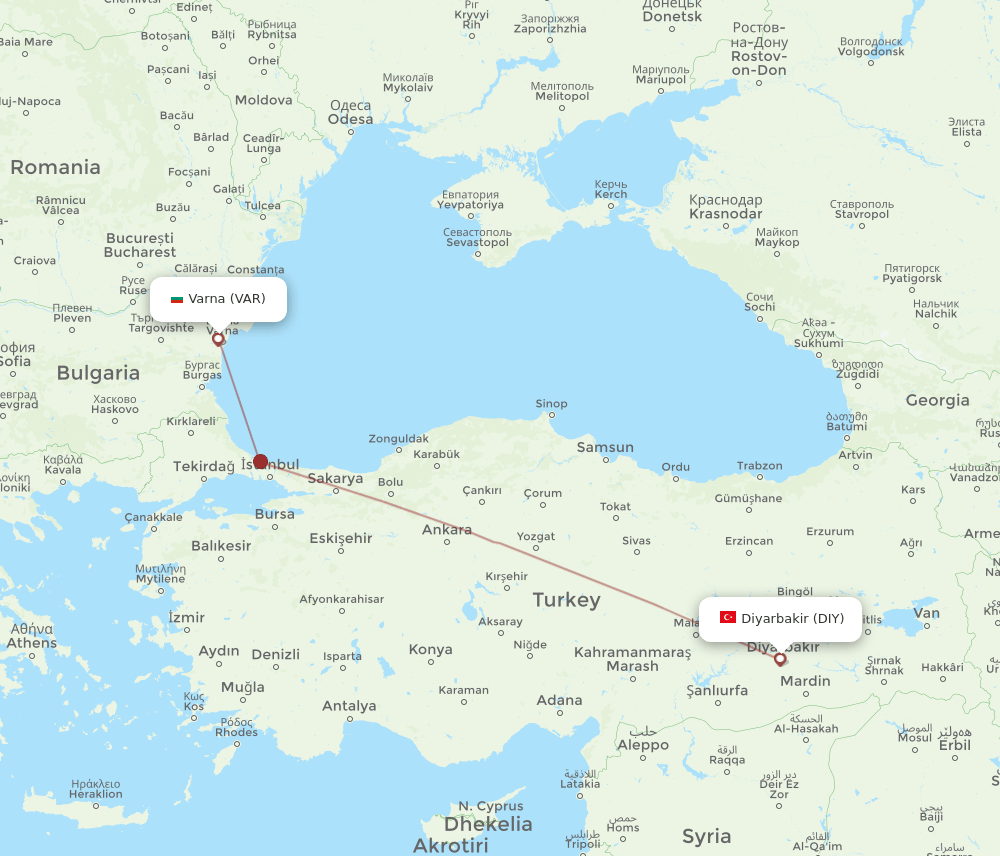 VAR-DIY flight routes