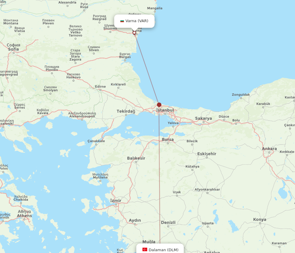 VAR-DLM flight routes