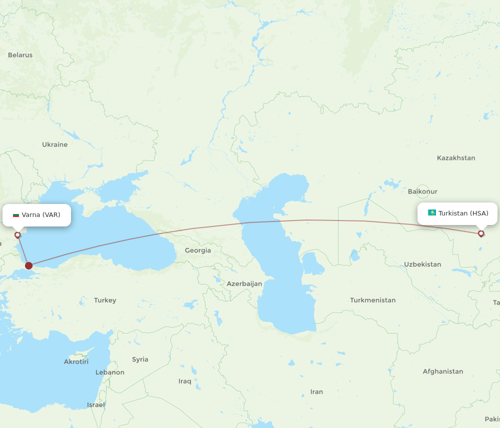 VAR-HSA flight routes