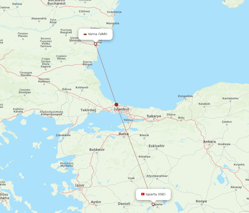 VAR-ISE flight routes
