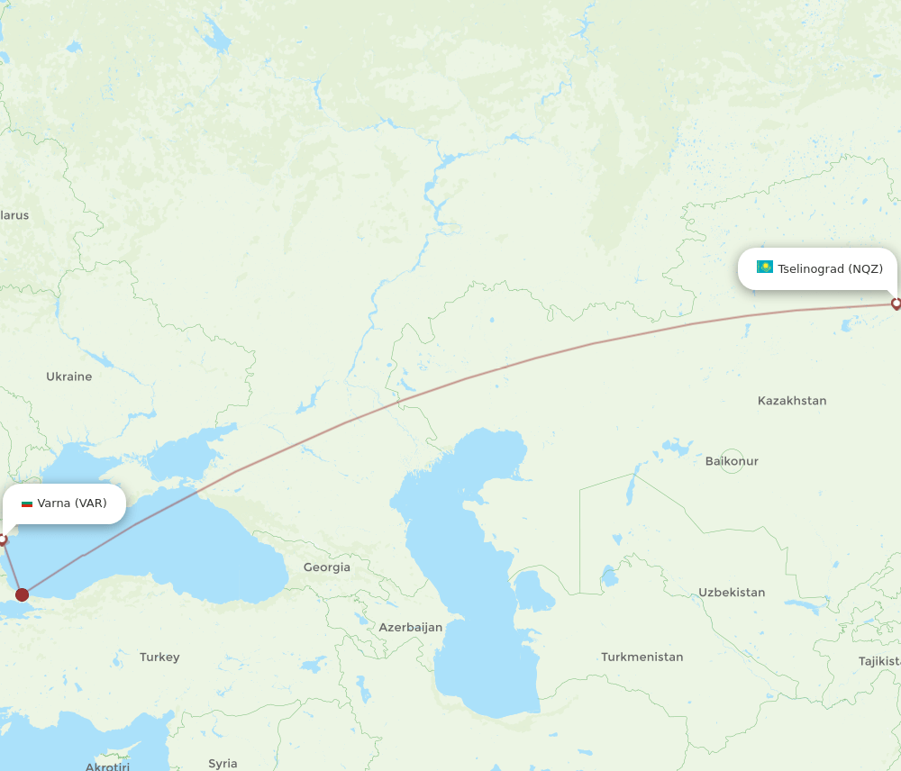 VAR-NQZ flight routes