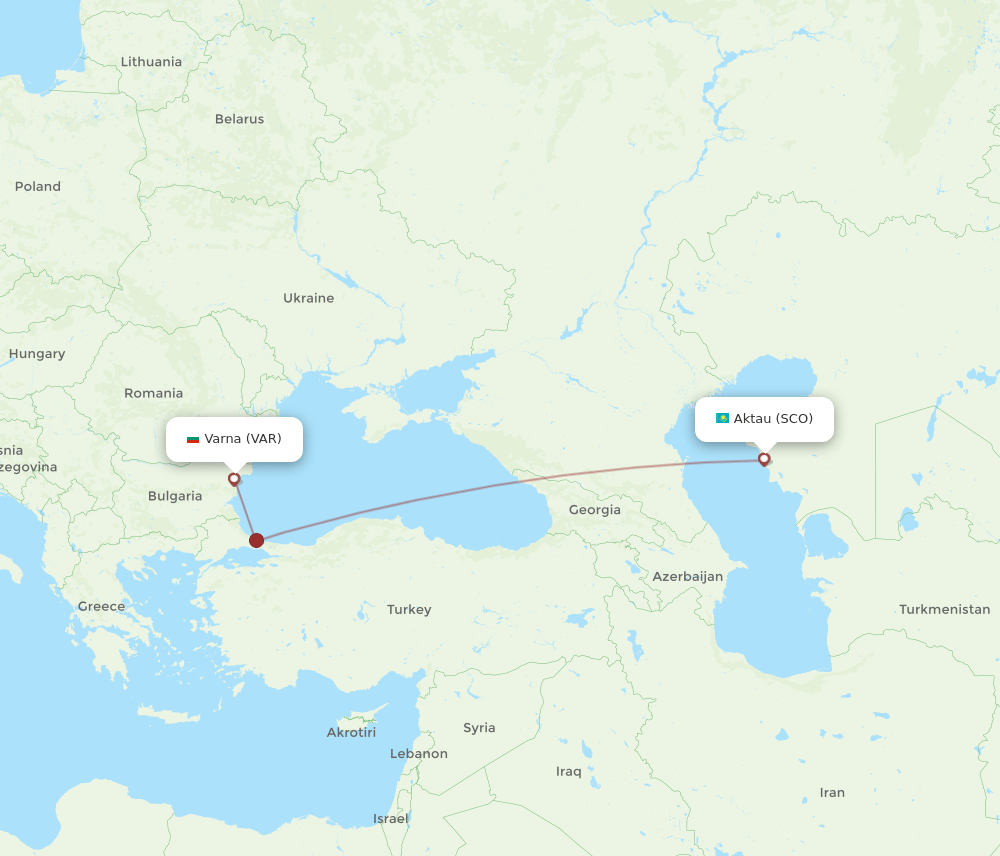 VAR-SCO flight routes