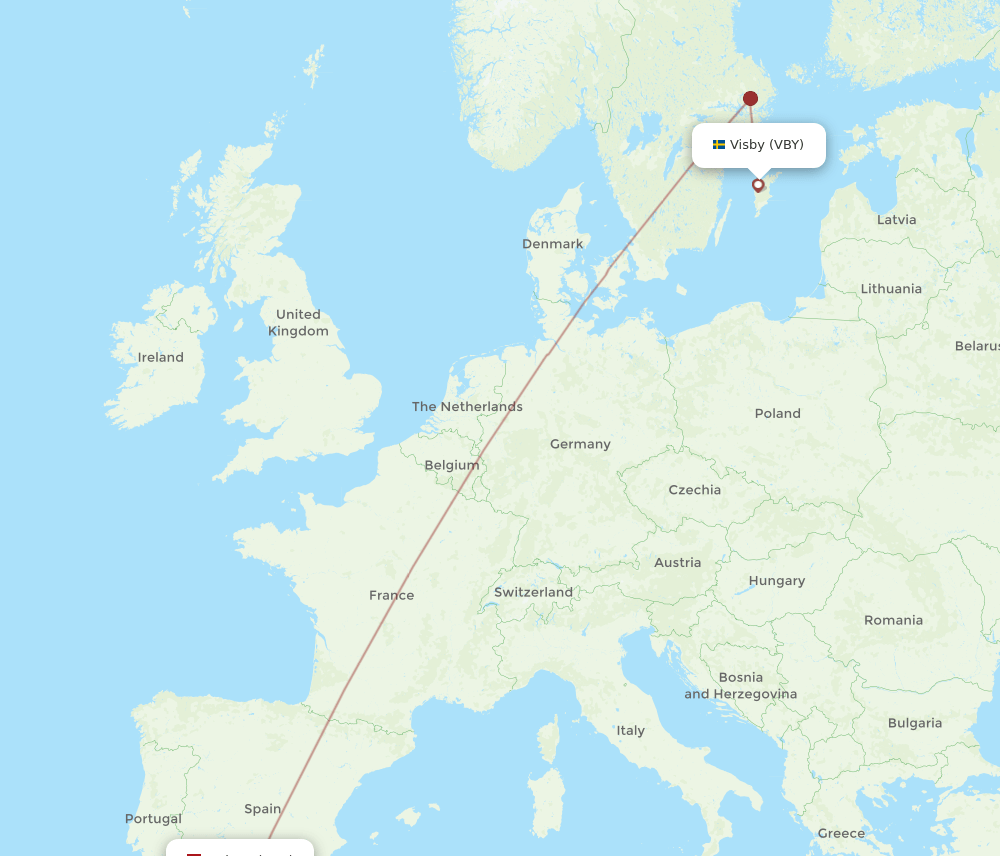VBY-AGP flight routes