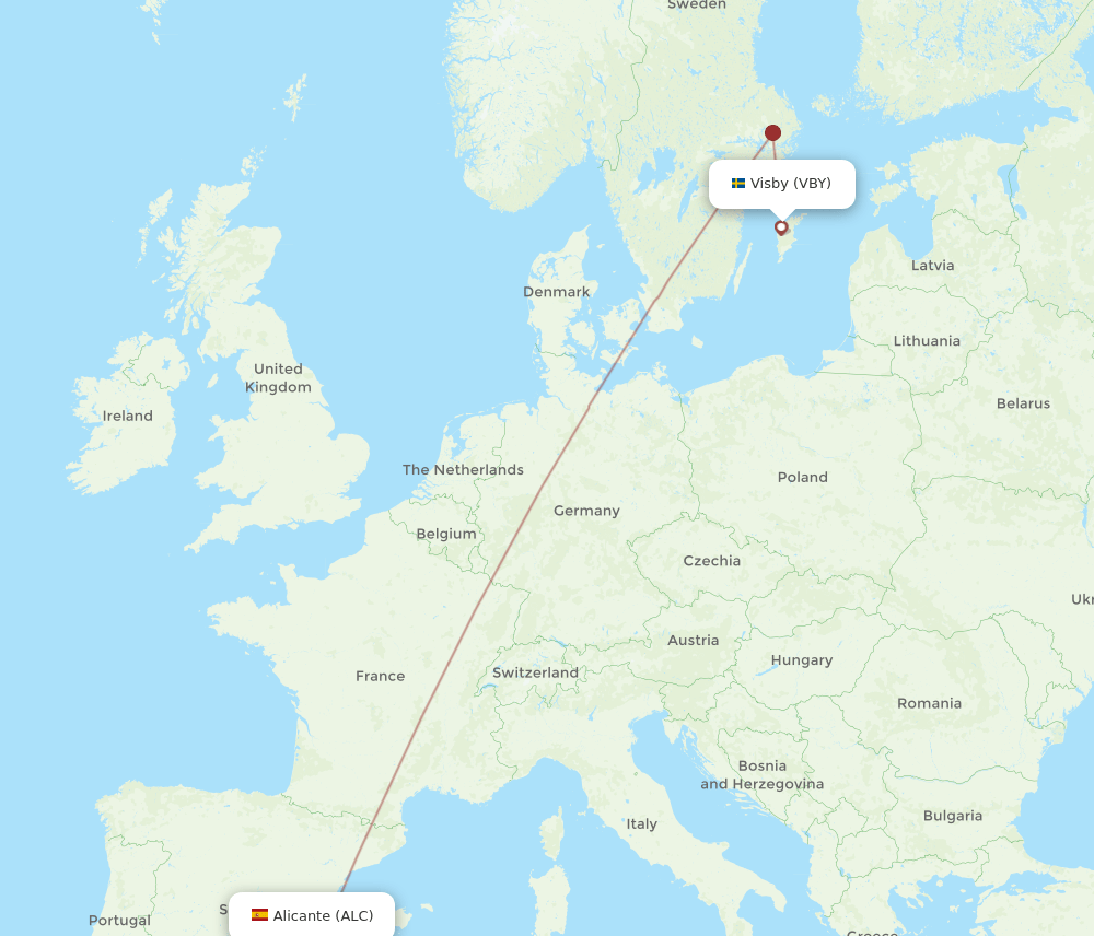 VBY-ALC flight routes