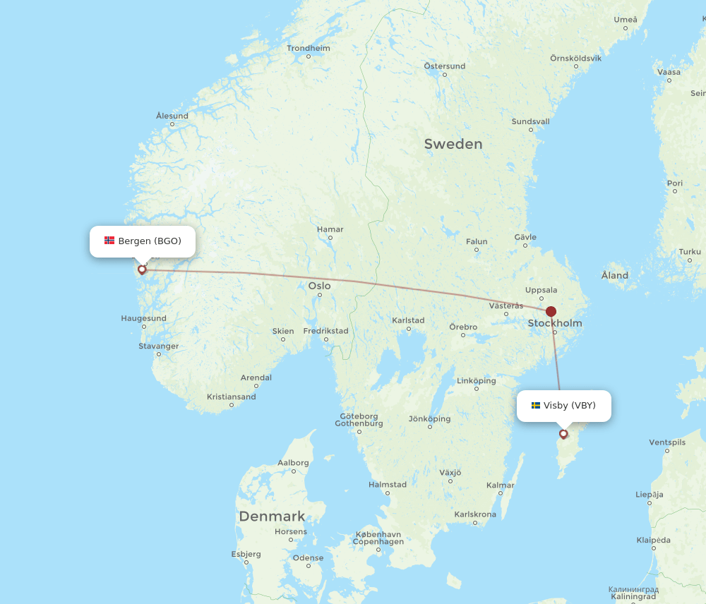 VBY-BGO flight routes