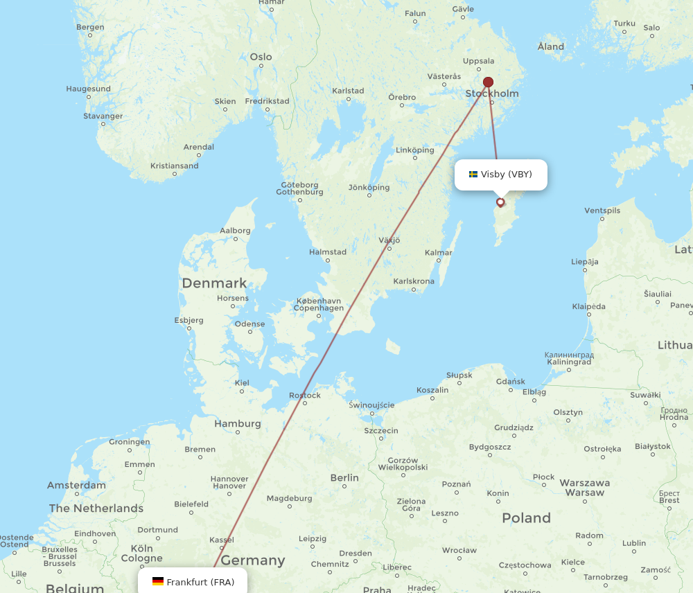 VBY to FRA flights and routes map