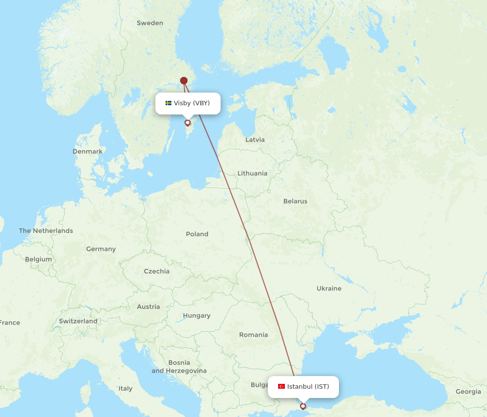 VBY-IST flight routes
