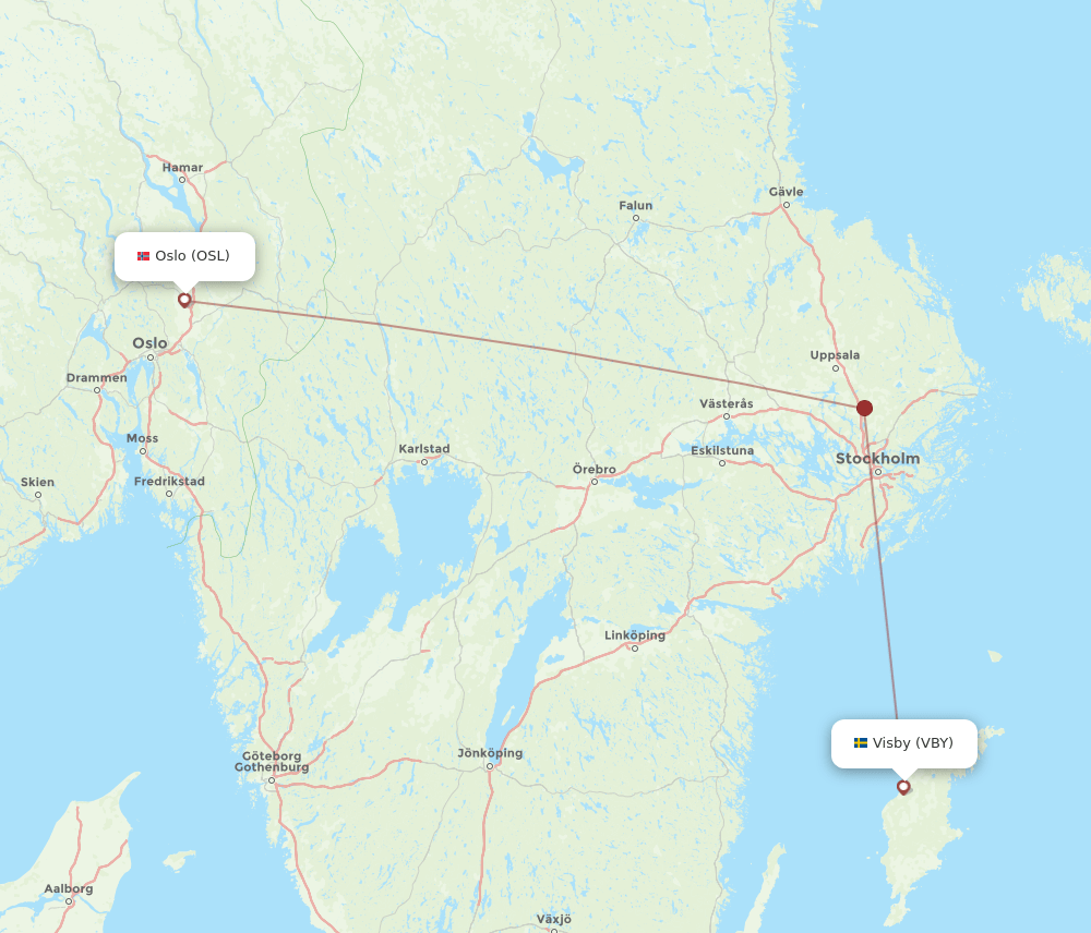 VBY-OSL flight routes