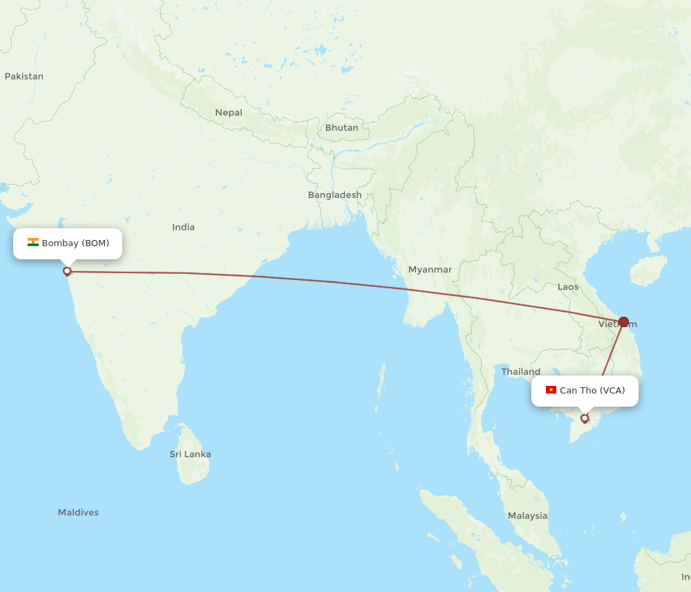 VCA-BOM flight routes