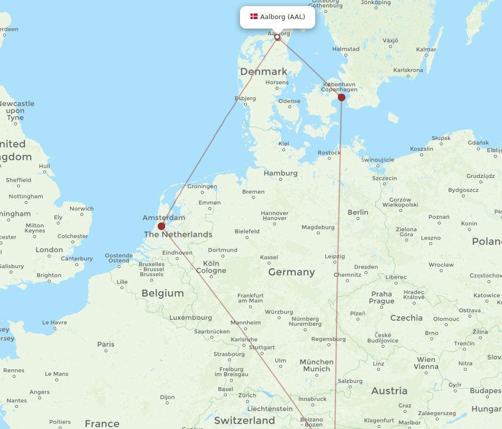 VCE-AAL flight routes