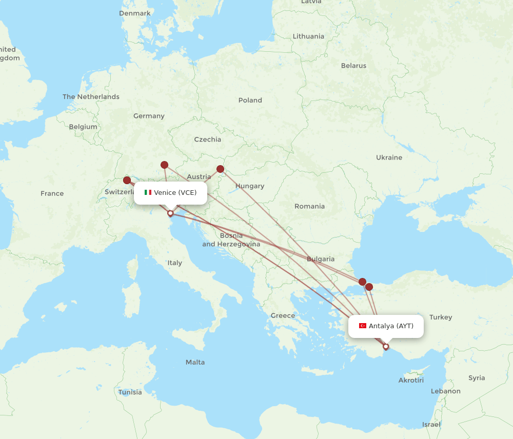 VCE-AYT flight routes