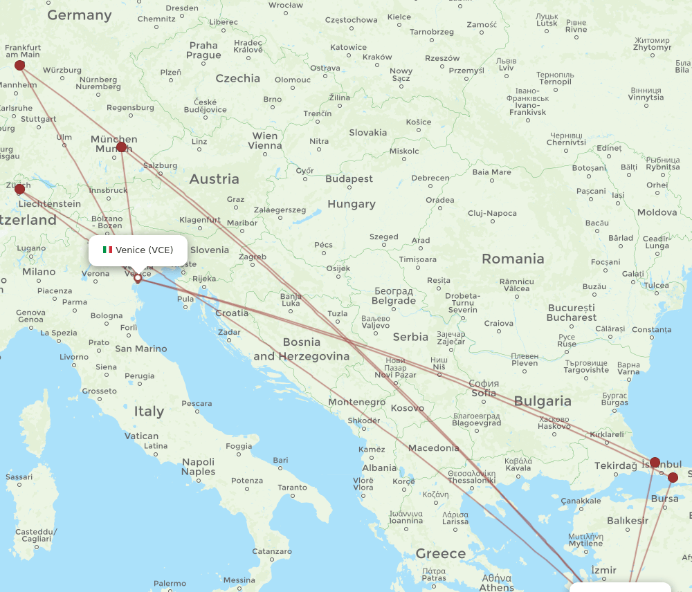 VCE-BJV flight routes