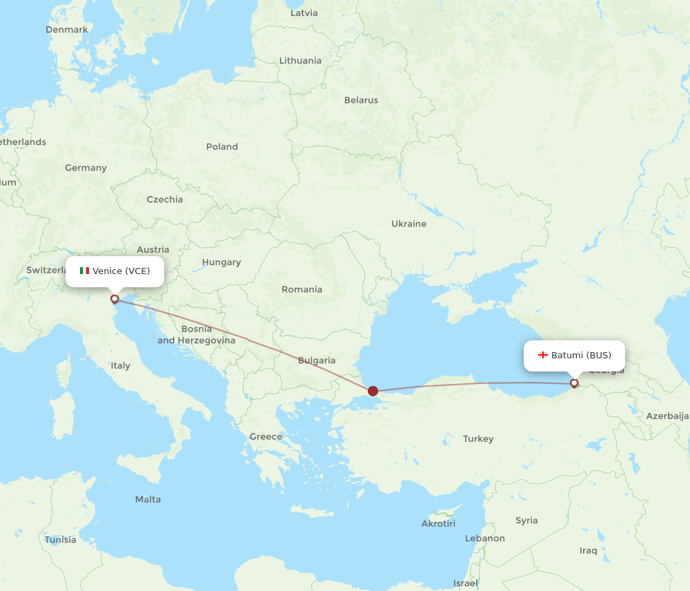 VCE-BUS flight routes