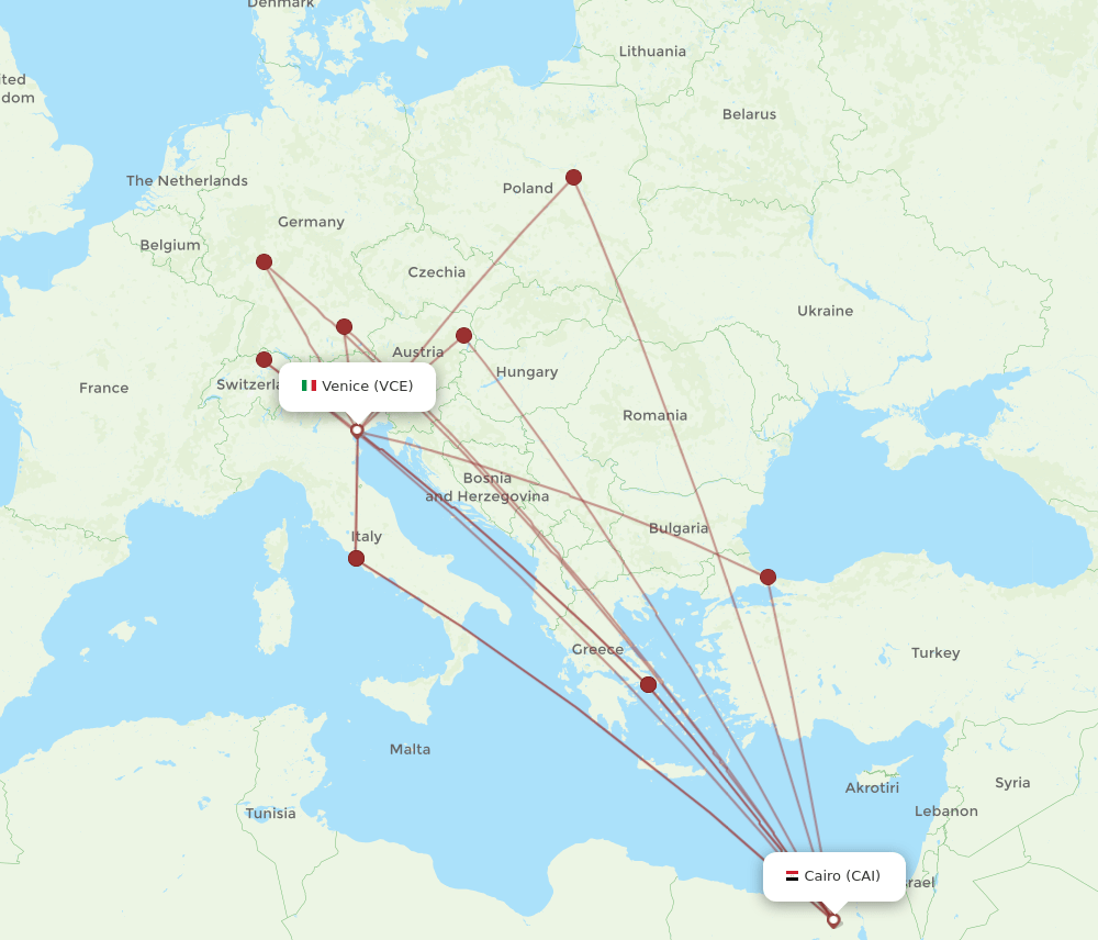 VCE-CAI flight routes