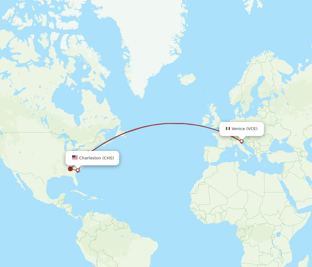 VCE-CHS flight routes