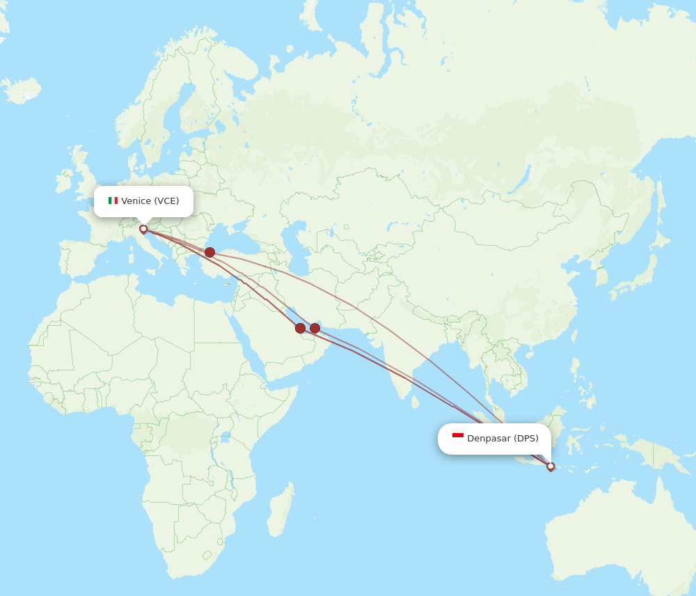 VCE-DPS flight routes