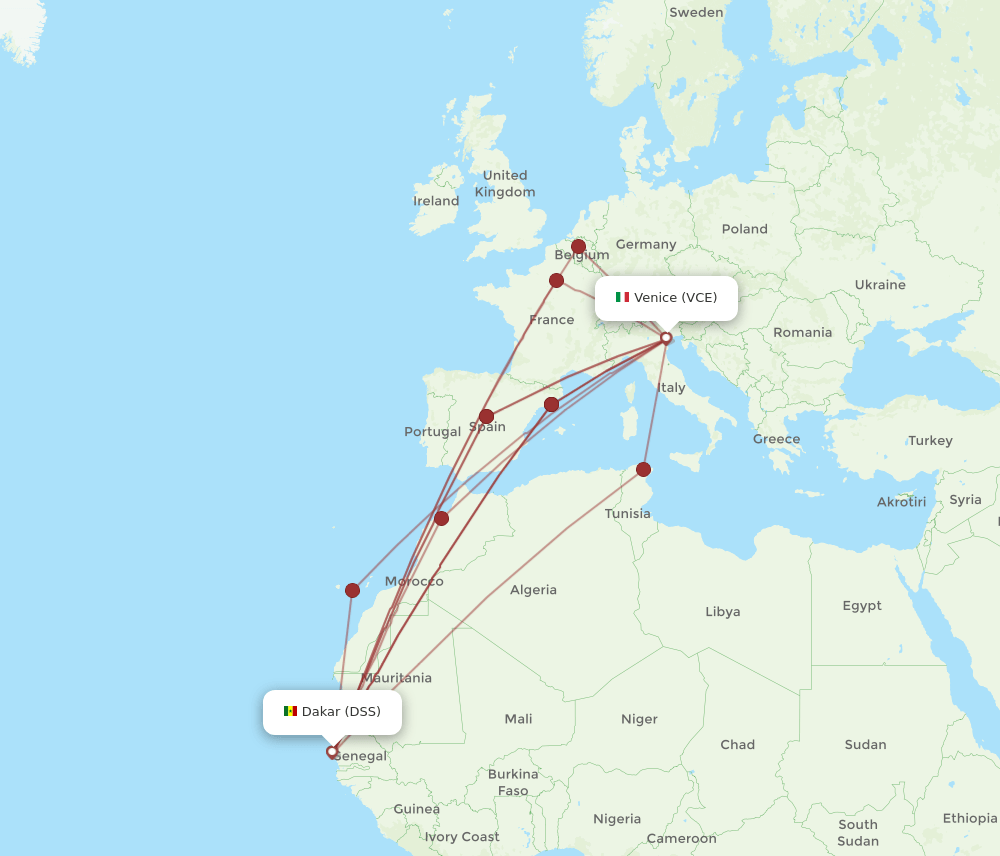 VCE-DSS flight routes
