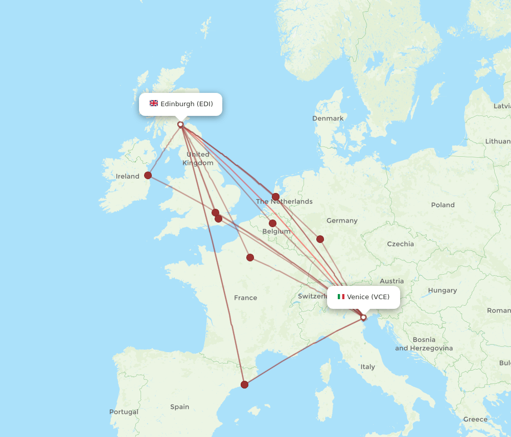 VCE-EDI flight routes