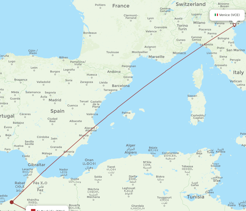 VCE-ERH flight routes