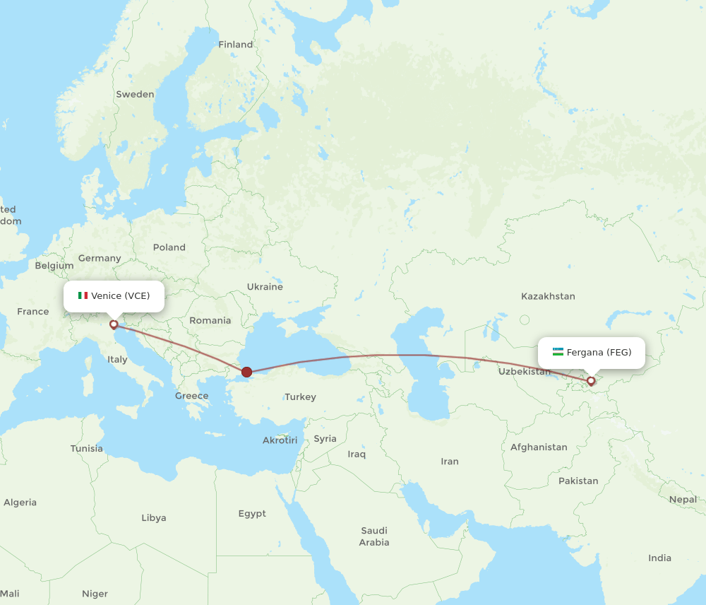 VCE-FEG flight routes