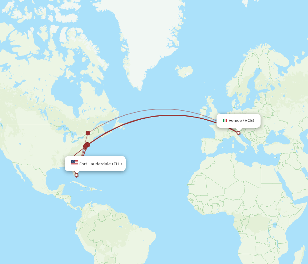 VCE-FLL flight routes