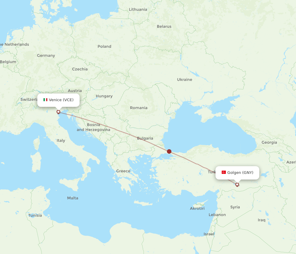 VCE-GNY flight routes