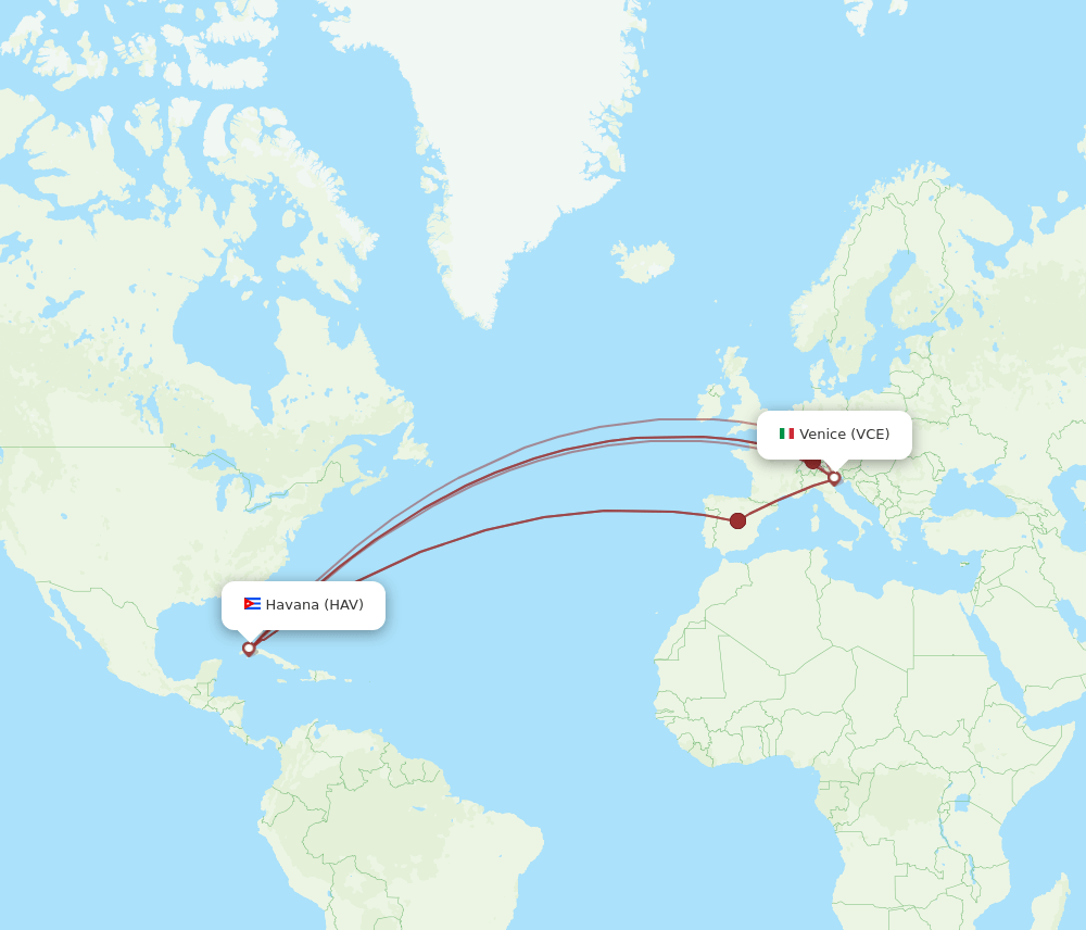 VCE-HAV flight routes