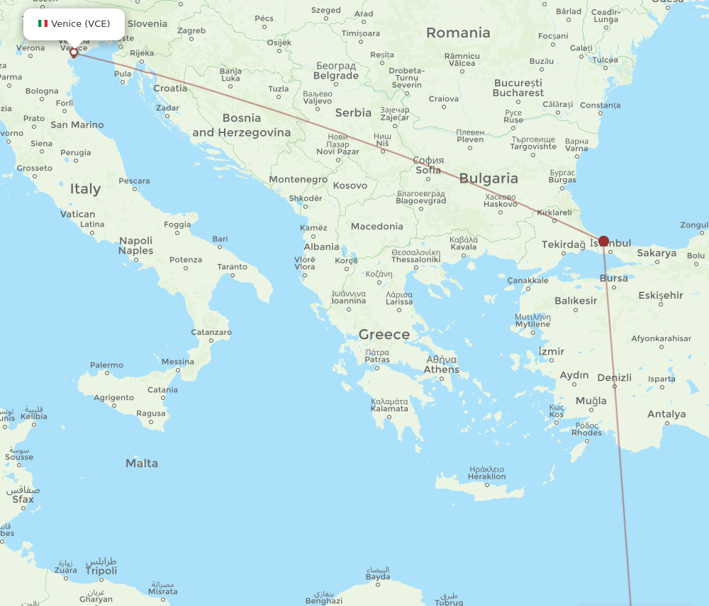 VCE-HBE flight routes
