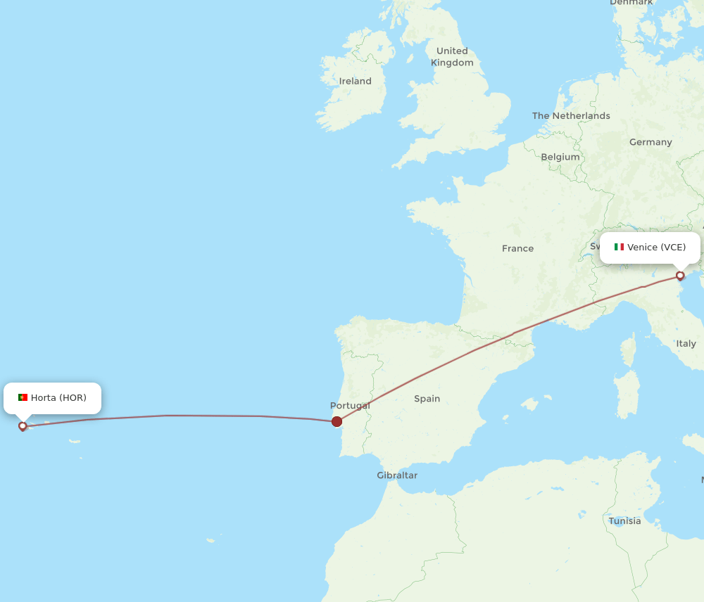 VCE-HOR flight routes