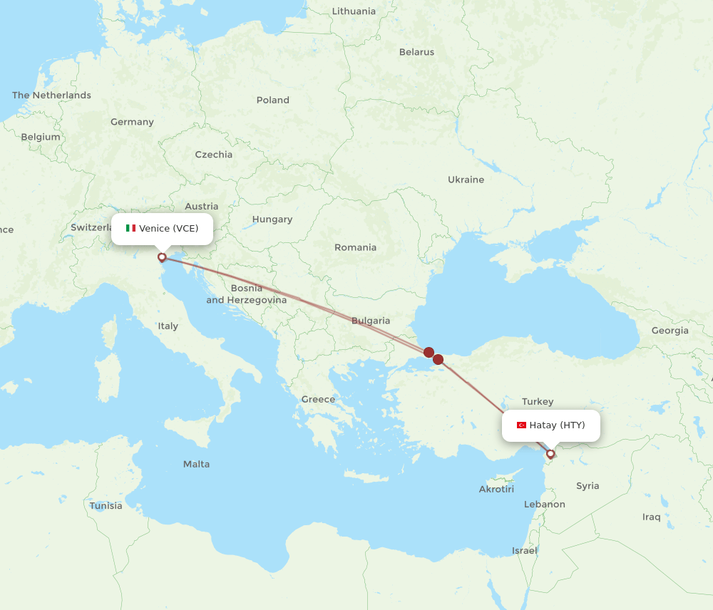 VCE-HTY flight routes