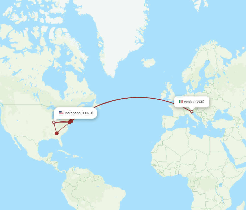 VCE-IND flight routes