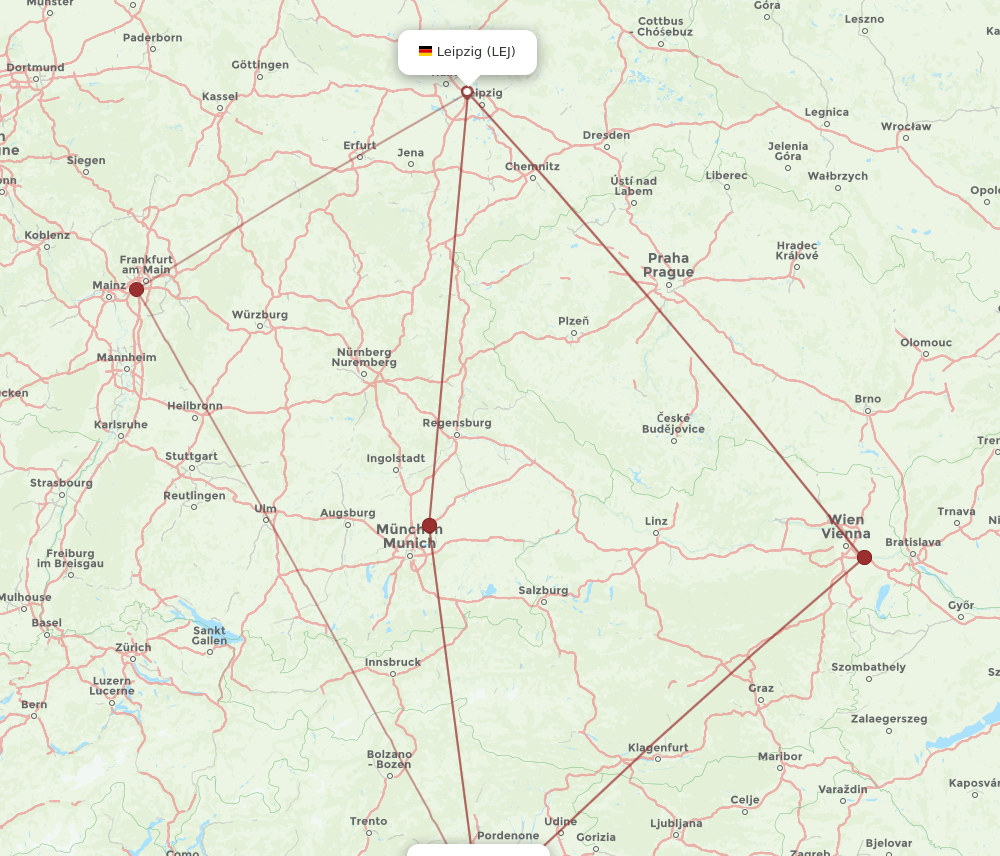 VCE-LEJ flight routes