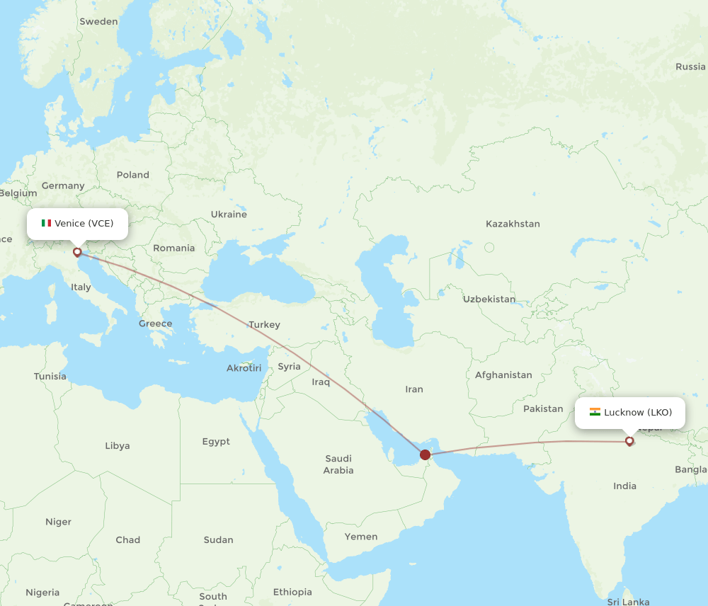 VCE-LKO flight routes