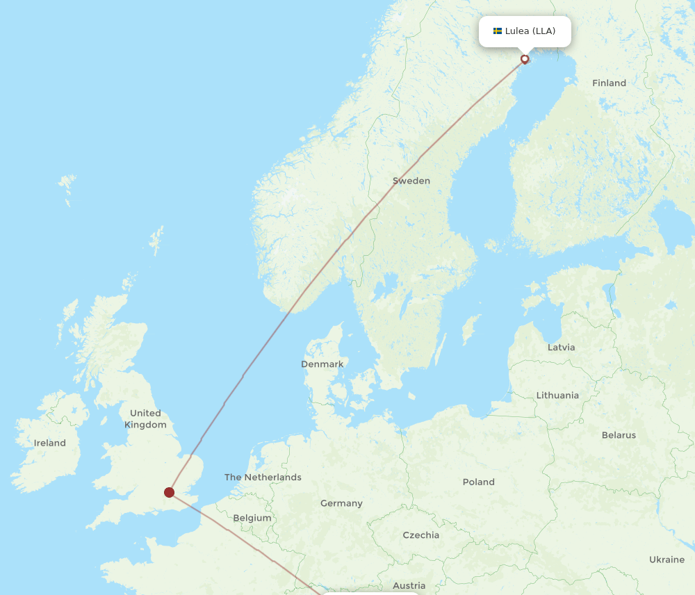 VCE-LLA flight routes