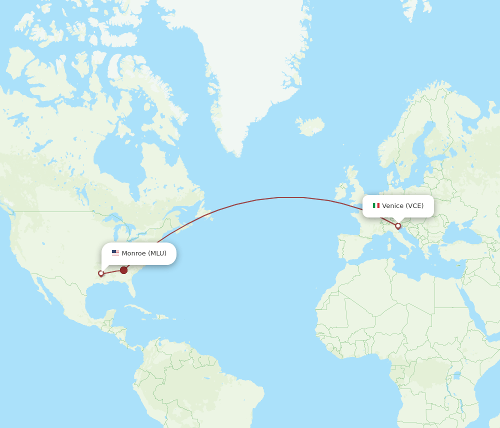 VCE-MLU flight routes