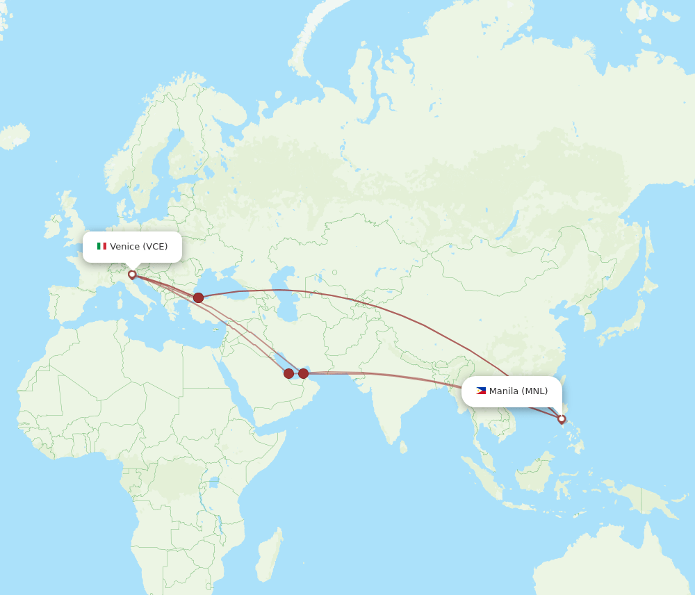VCE-MNL flight routes