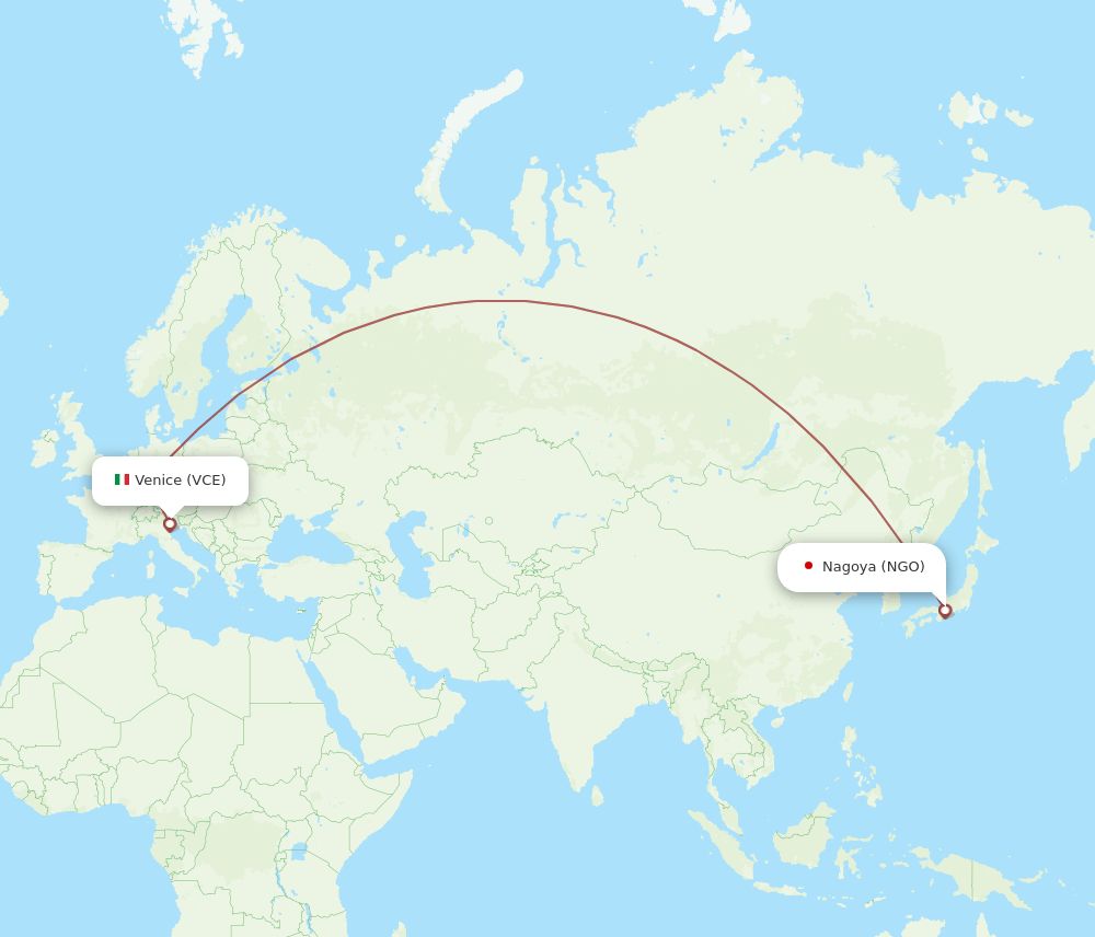 VCE-NGO flight routes