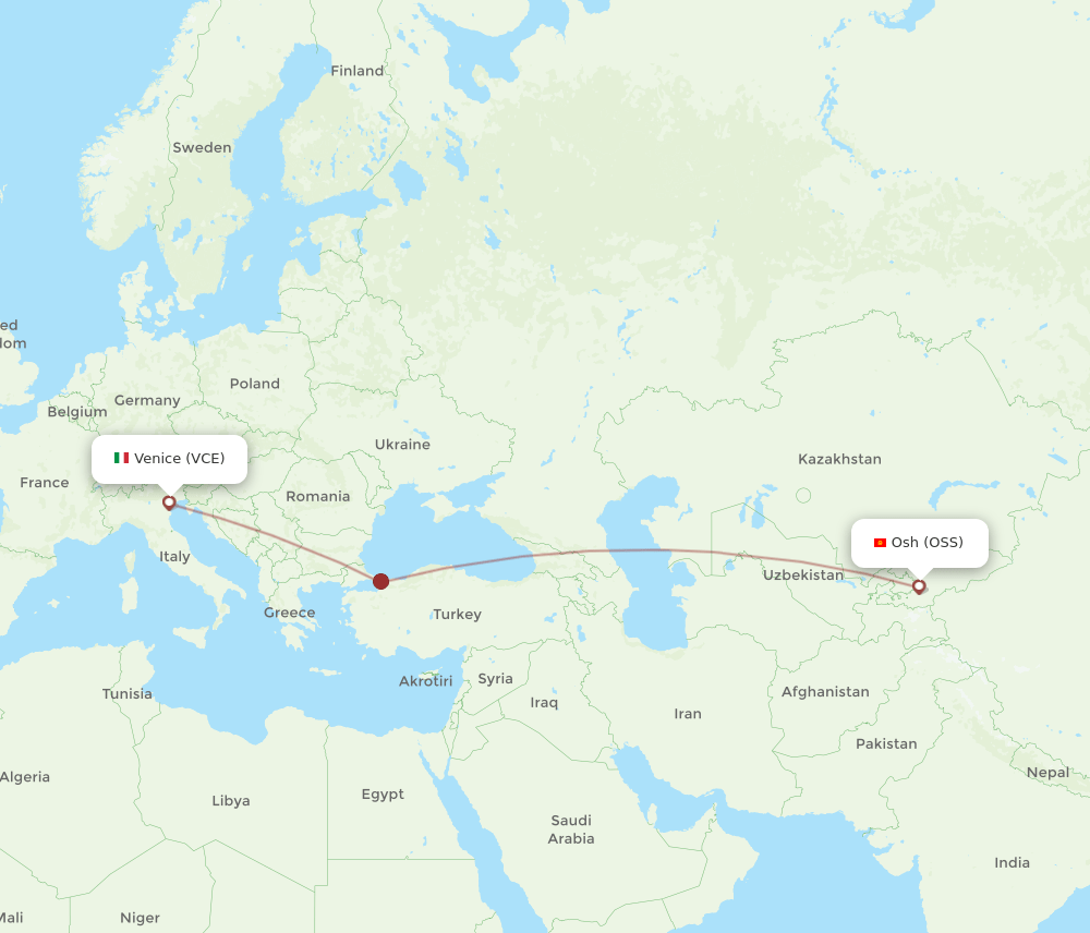 VCE-OSS flight routes